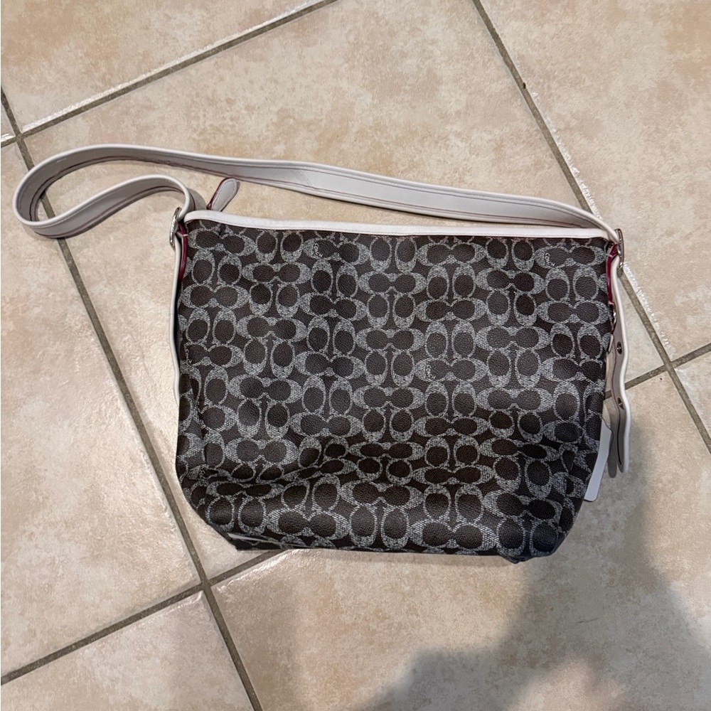 Coach Gray Patterned Crossbody Bag
